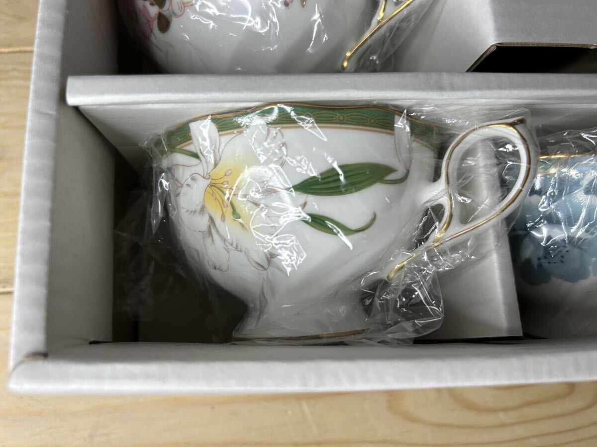 未使用品 HOYA カップ&ソーサー 5客 洋食器 花柄 ティーカップ_画像4