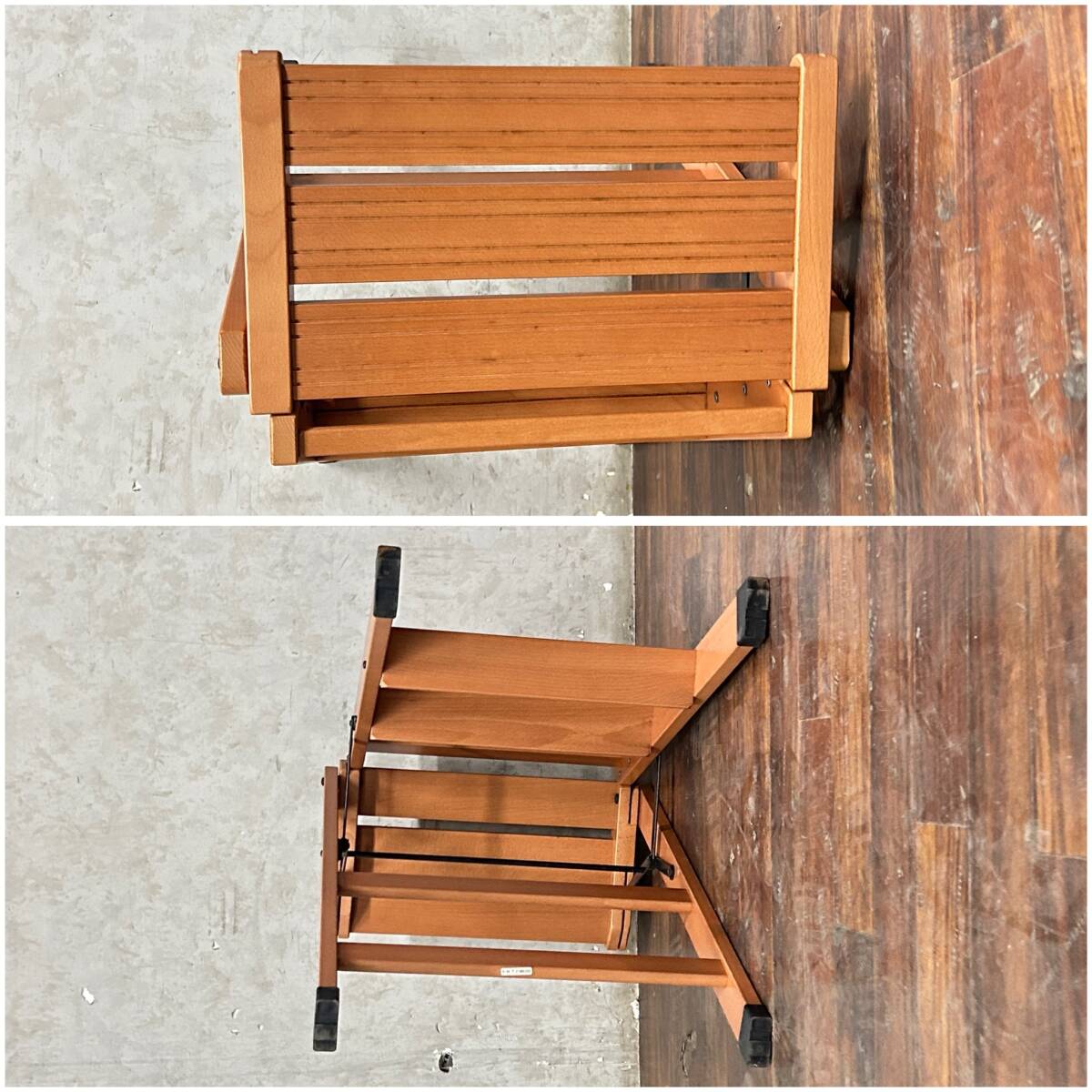 ut34/52　木製　脚立　fopapedreei　63cm◎_画像4