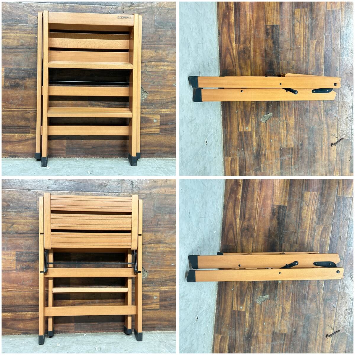 ut34/52　木製　脚立　fopapedreei　63cm◎_画像3