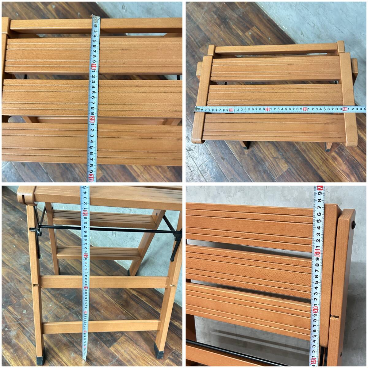 ut34/52　木製　脚立　fopapedreei　63cm◎_画像7