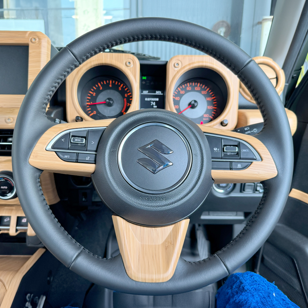 ジムニー JB64W シエラ JB74W ノマド JC74W ステアリング パネル ウッド調 インテリアパネル カバー_画像5