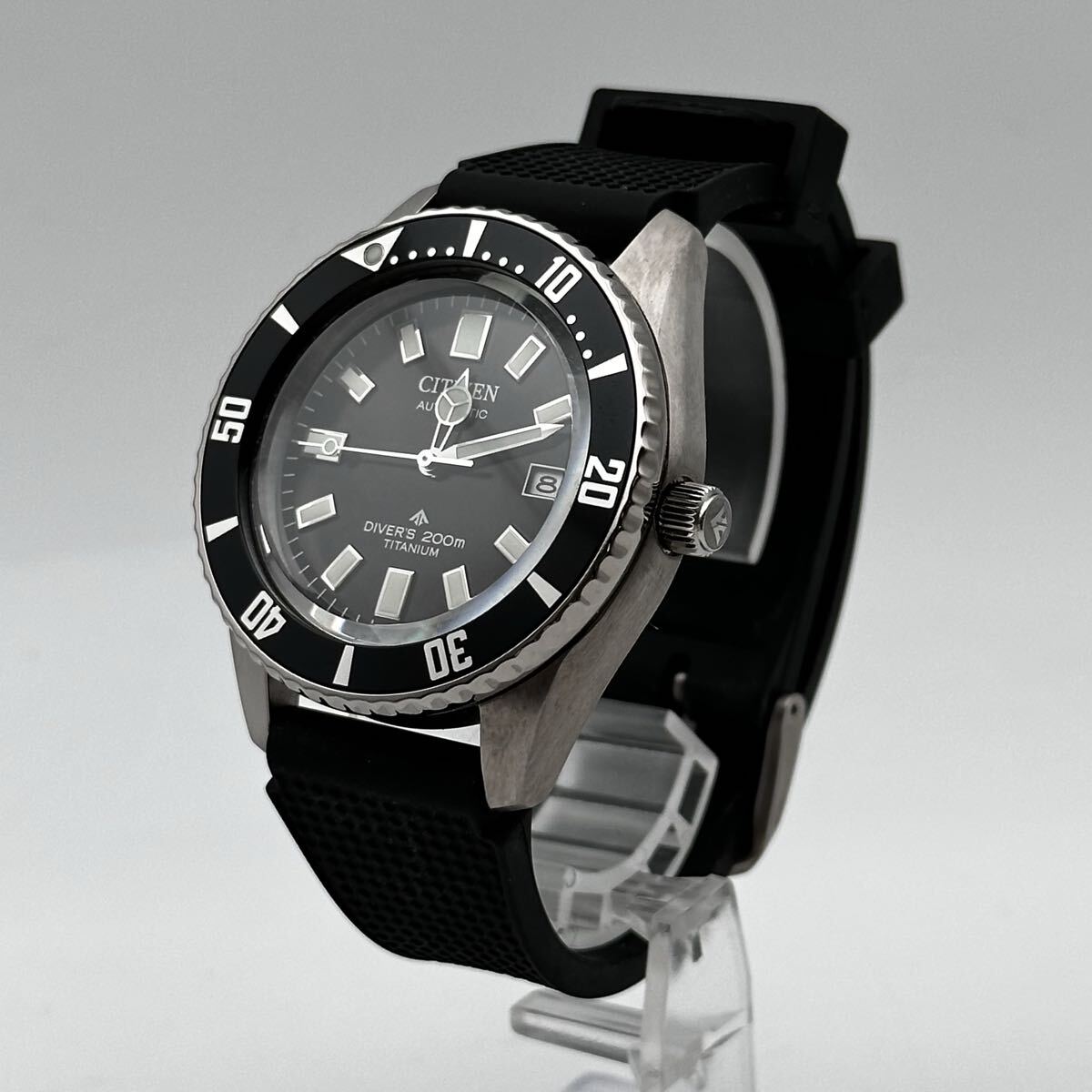 ∞ CITIZEN プロマスター NB6021-17E メカニカルダイバー チタン 自動巻き 200m シチズン 稼働品 同梱対応可能 箱付 中古品 腕時計_画像3
