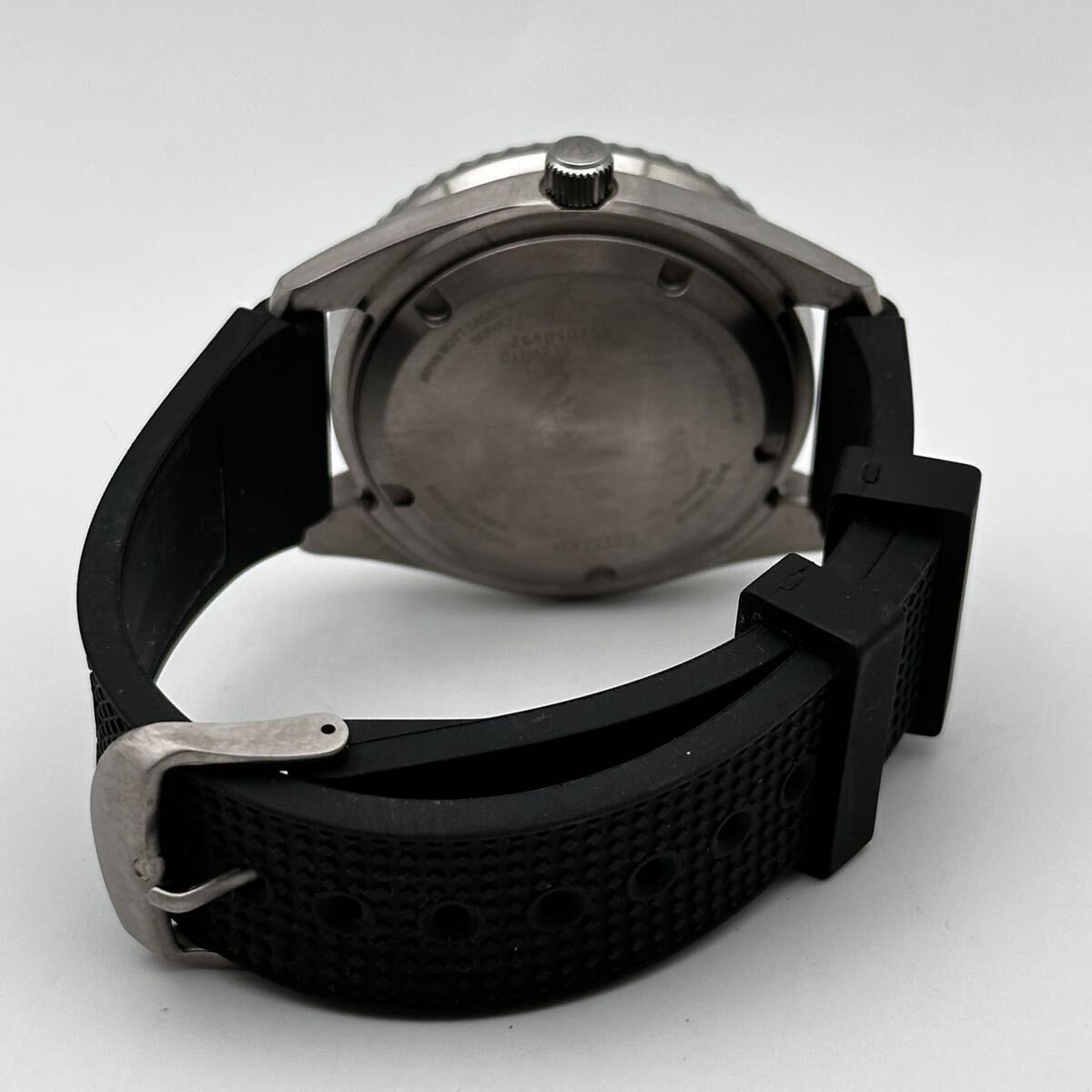 ∞ CITIZEN プロマスター NB6021-17E メカニカルダイバー チタン 自動巻き 200m シチズン 稼働品 同梱対応可能 箱付 中古品 腕時計_画像9