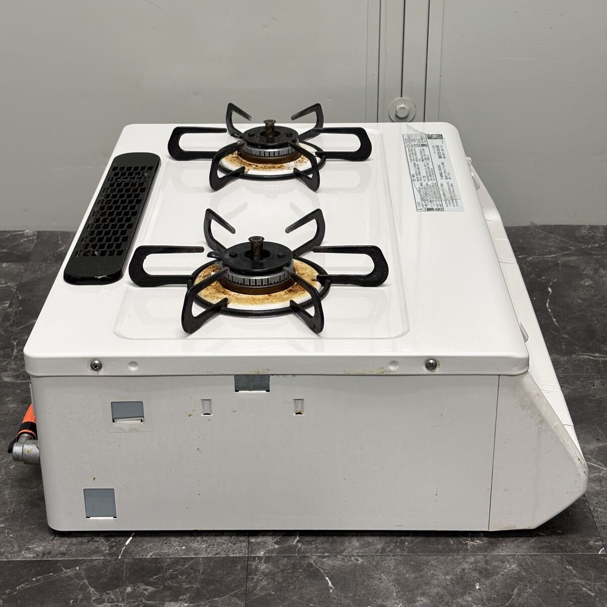 ♪ Paloma everychef PA-370WHA-L LPガス用 ガステーブル 2口コンロ 直接引き取り大歓迎 パロマ 横幅約59cm 送料Aランク 動作未確認 現状品_画像4