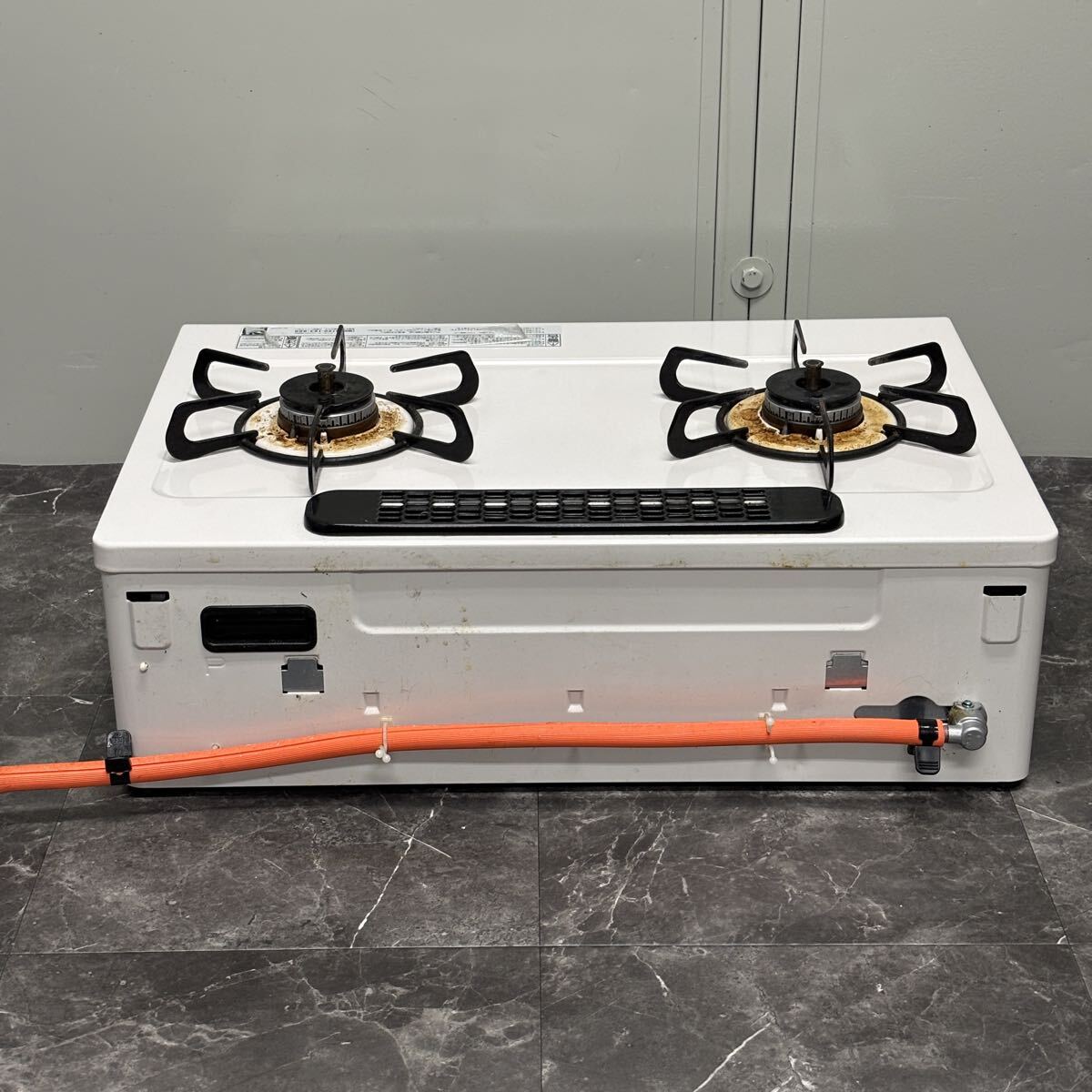 ♪ Paloma everychef PA-370WHA-L LPガス用 ガステーブル 2口コンロ 直接引き取り大歓迎 パロマ 横幅約59cm 送料Aランク 動作未確認 現状品_画像5