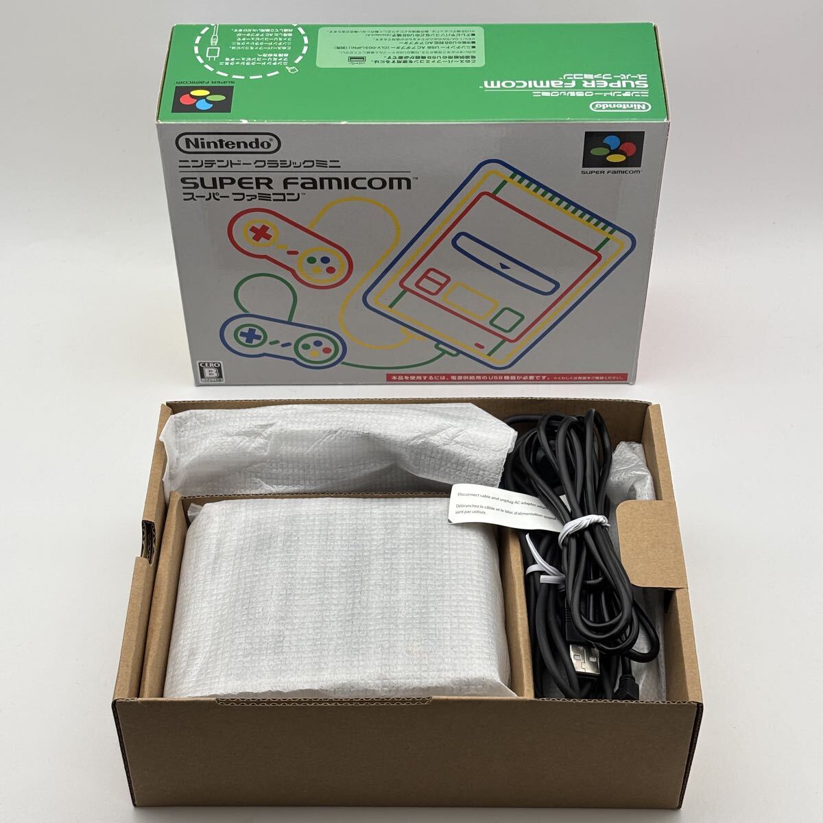 ∞ Nintendo CLV-301 ニンテンドークラシックミニ 本体 箱説付 状態写真参照 簡易梱包 任天堂 スーパーファミコン 同梱対応可能 _画像10