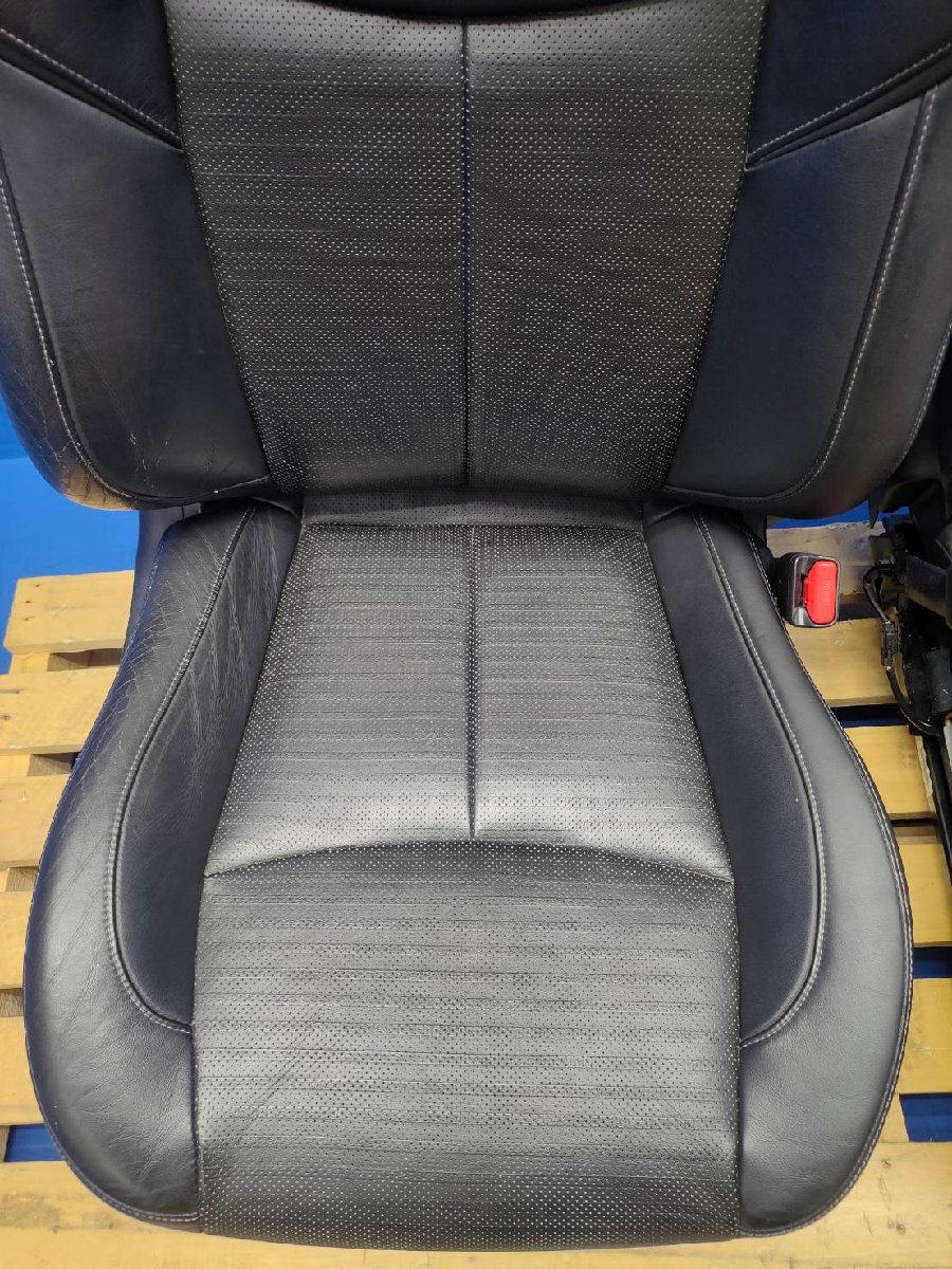 51 フーガ 370GT クロ レザー 運転席 助手席 フロント シート 左右セット オットマン トリムNo: G 電動 ヒーター有り 　2502611　2E5-5　友_画像4