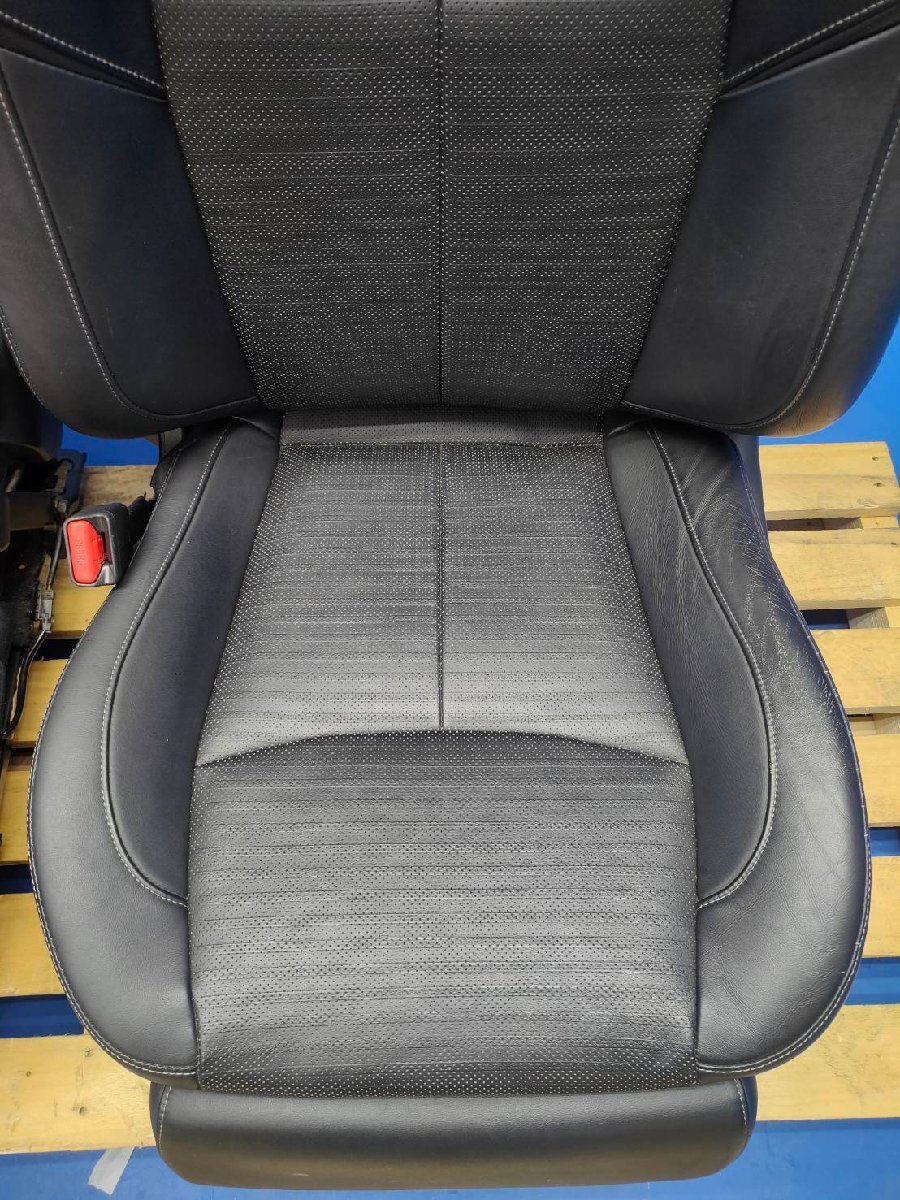 51 フーガ 370GT クロ レザー 運転席 助手席 フロント シート 左右セット オットマン トリムNo: G 電動 ヒーター有り 　2502611　2E5-5　友_画像5