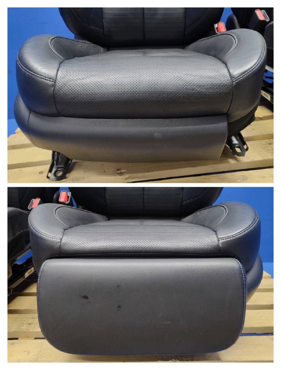 51 フーガ 370GT クロ レザー 運転席 助手席 フロント シート 左右セット オットマン トリムNo: G 電動 ヒーター有り 　2502611　2E5-5　友_画像7