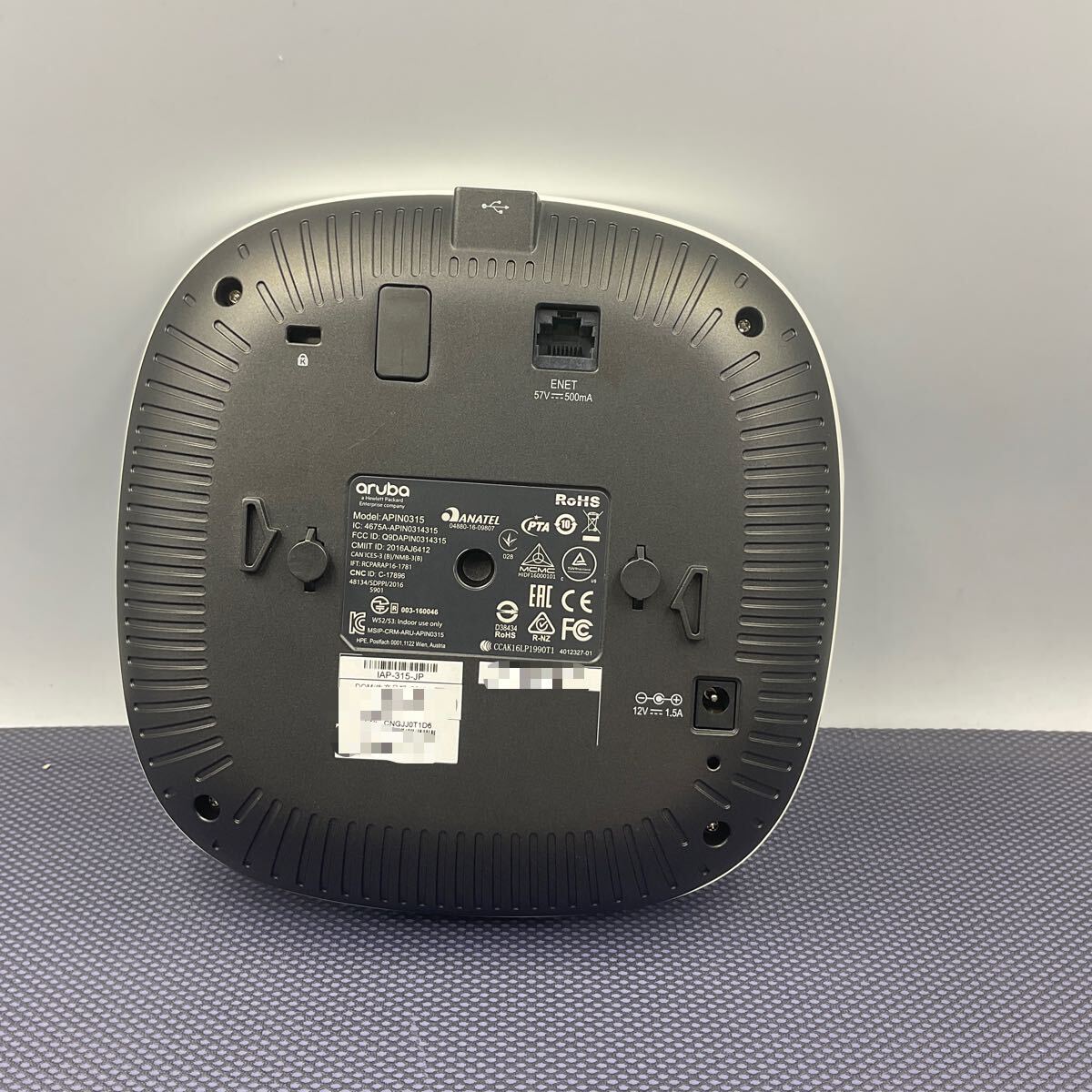 ◎(D1512) Aruba APIN0315 IAP-315-JP IAP-310シリーズ ワイヤレスアクセスポイント 18年製 PoE対応 AC付 （B2-1）_画像4