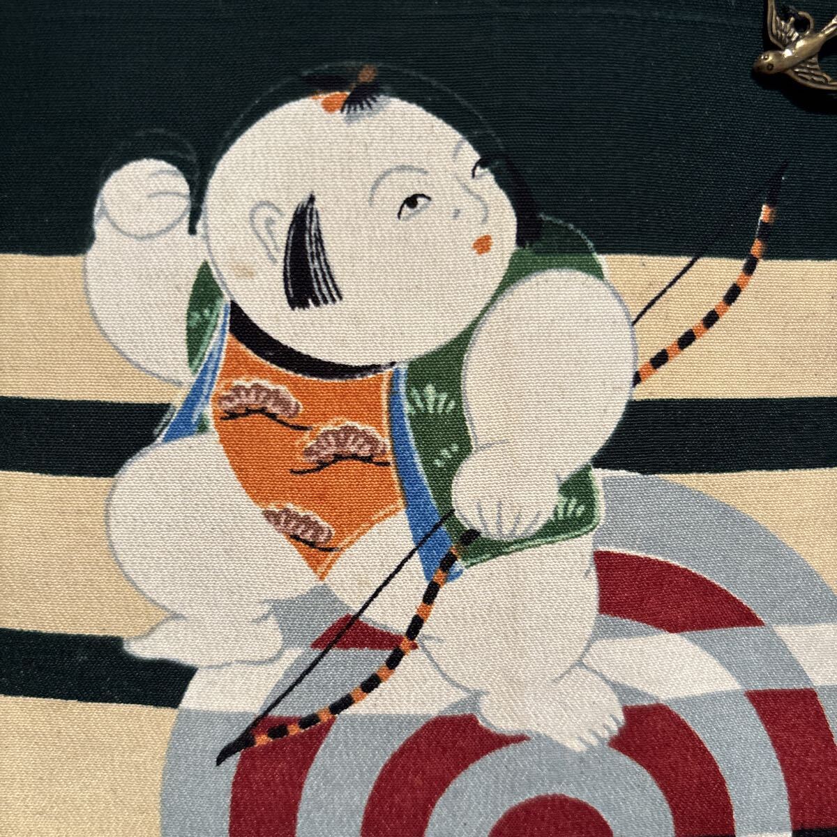 ファブリックパネル 着物唐子柄 ハンドメイド 在庫処分_画像3