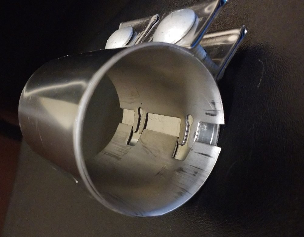 ◆◆ ステンレス製 マフラークランプ 60mm エキゾースト連結パイプ VW Audi BMW 用 893253139C 18307560779 ◆◆_画像3