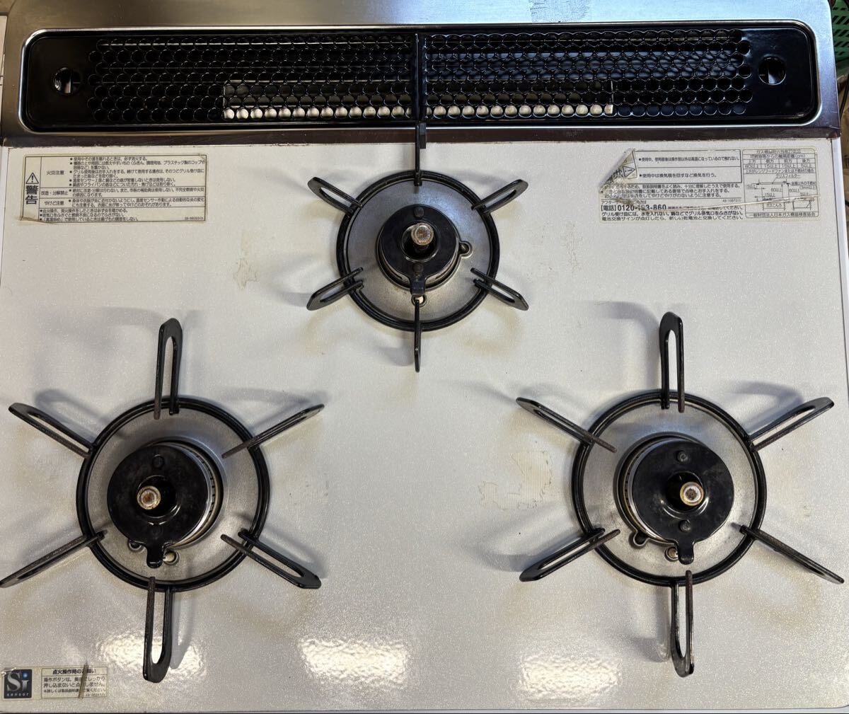 パロマ Paloma PD-509ws-60CV-1 都市ガス用 12A ガスコンロ_画像4