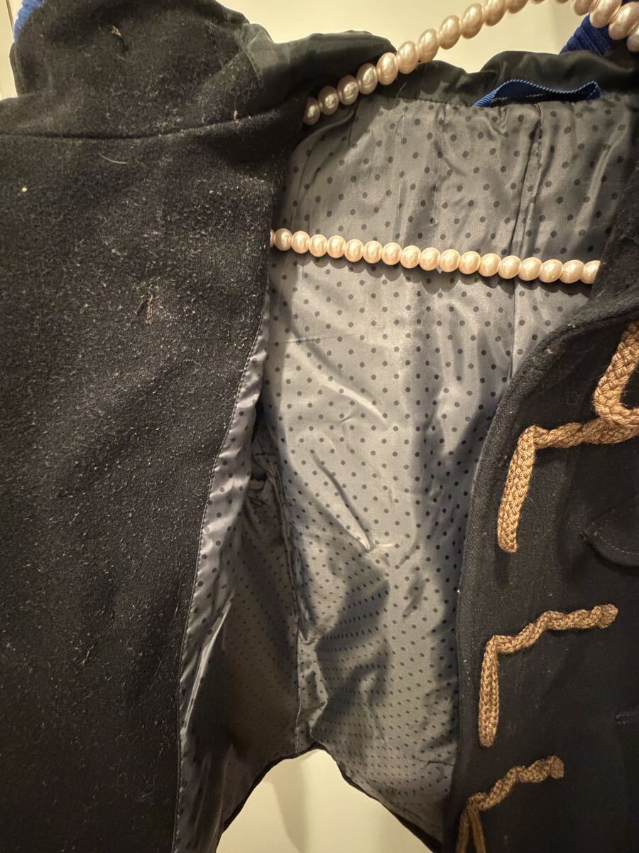 ! Frapbois FRAPBOIS чёрный черный пальто полупальто "даффл коут" Short мужской M~L примерно USED!