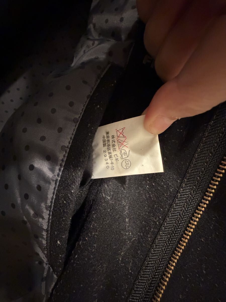 ! Frapbois FRAPBOIS чёрный черный пальто полупальто "даффл коут" Short мужской M~L примерно USED!