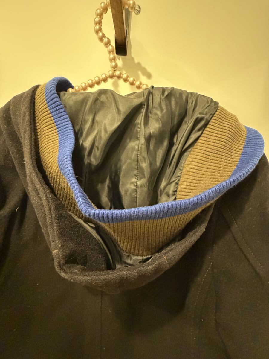 ! Frapbois FRAPBOIS чёрный черный пальто полупальто "даффл коут" Short мужской M~L примерно USED!