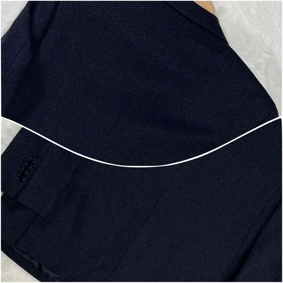 美品/カシミア100% 厚生地 冬向け Valentino Rudy テーラードジャケット ブラック 【静かにとろける贅沢の本質】 2B 総裏 光沢 M相当_画像8