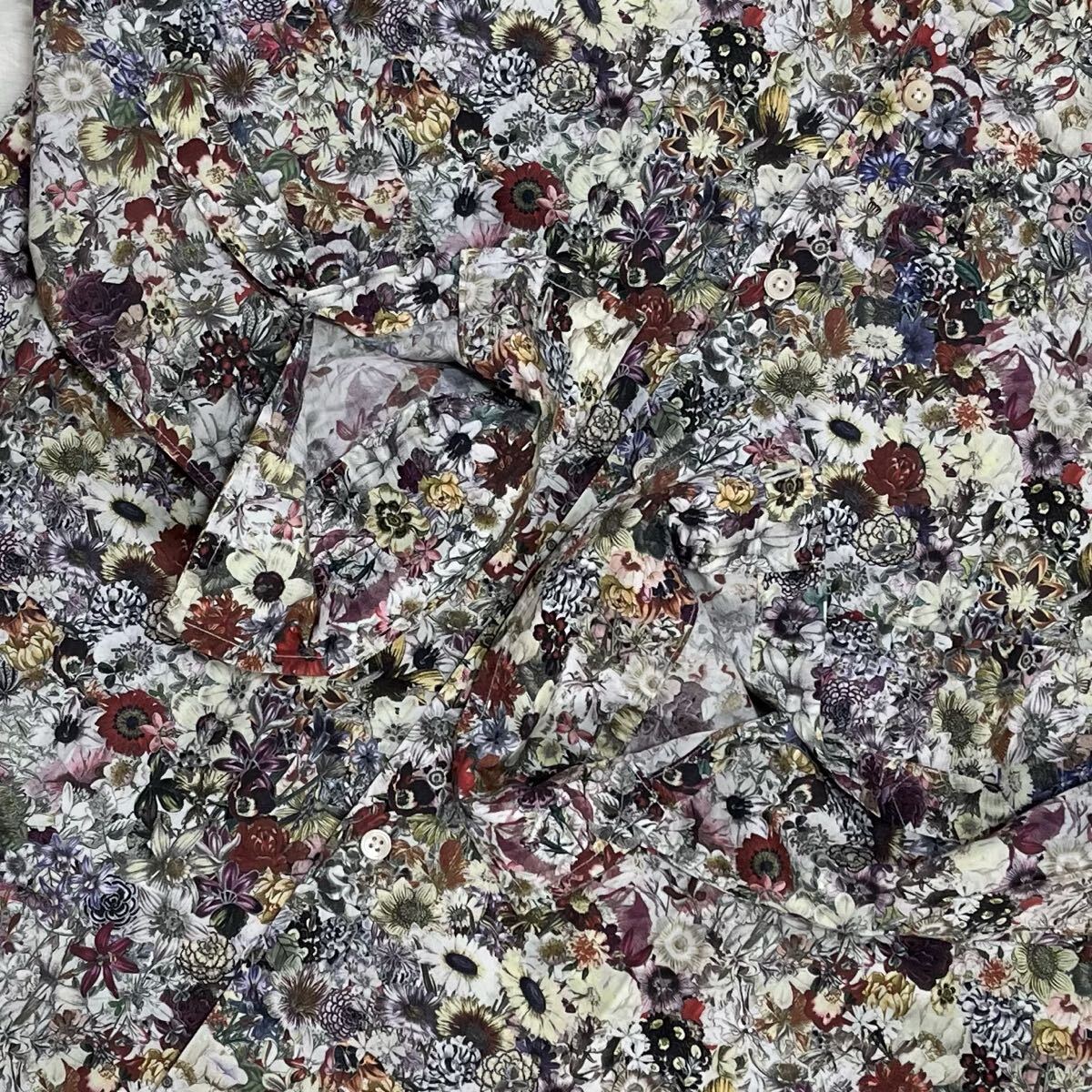 美品/XL 高級ライン ポールスミス 長袖シャツ 総柄 ボタニカルアート 花柄 日本製 Paul Smith 【花の惑星】_画像5