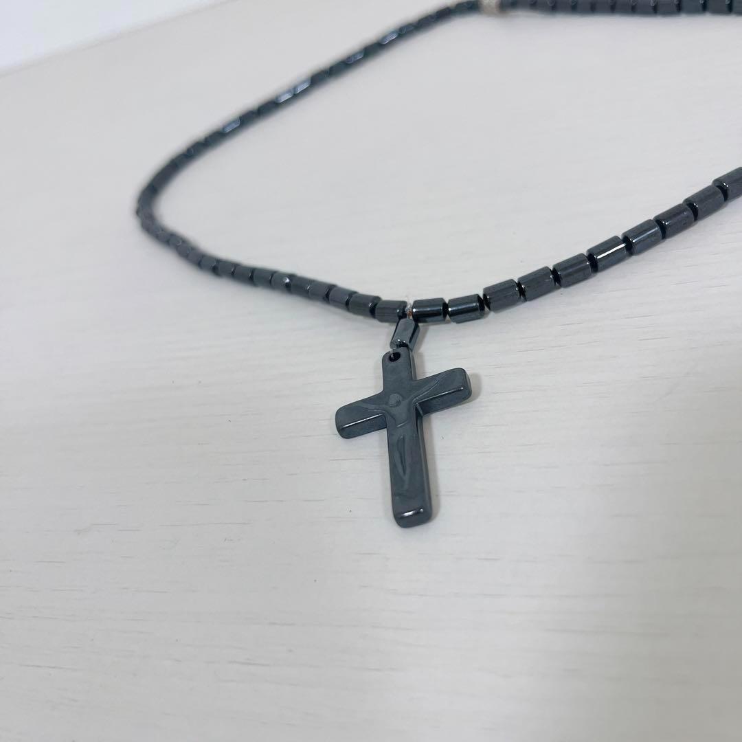 磁気ネックレス　ヘマタイト　アスリート　スポーツ　トレーニング　パワーストーン　アクセサリー　十字架　ネックレス　おしゃれ　メンズ_画像7