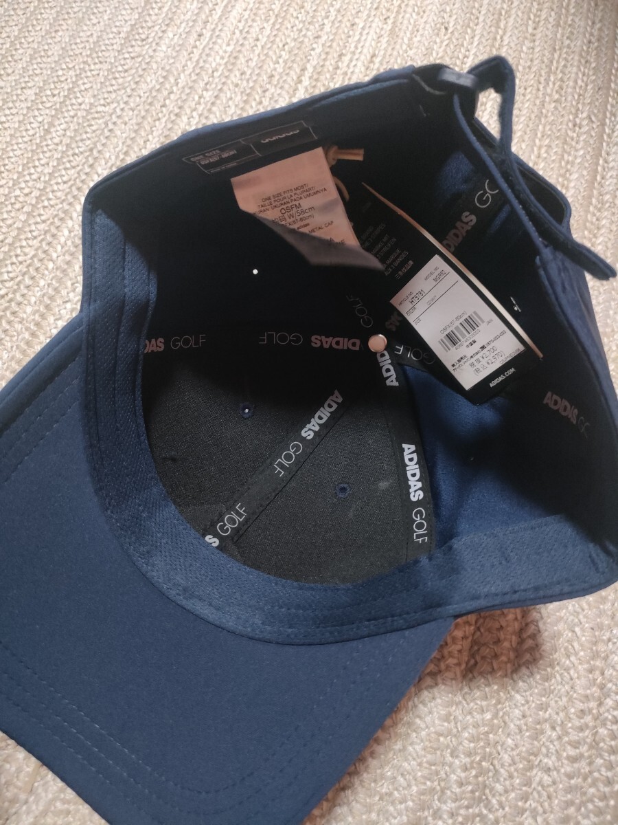 新品 未使用 アディダス ゴルフ キャップ メタルプレート ネイビー 紺 軽量 フリーサイズ（57-60cm） 帽子 adidas Golf_画像6