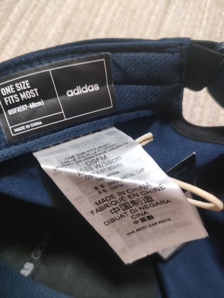 新品 未使用 アディダス ゴルフ キャップ メタルプレート ネイビー 紺 軽量 フリーサイズ（57-60cm） 帽子 adidas Golf_画像7
