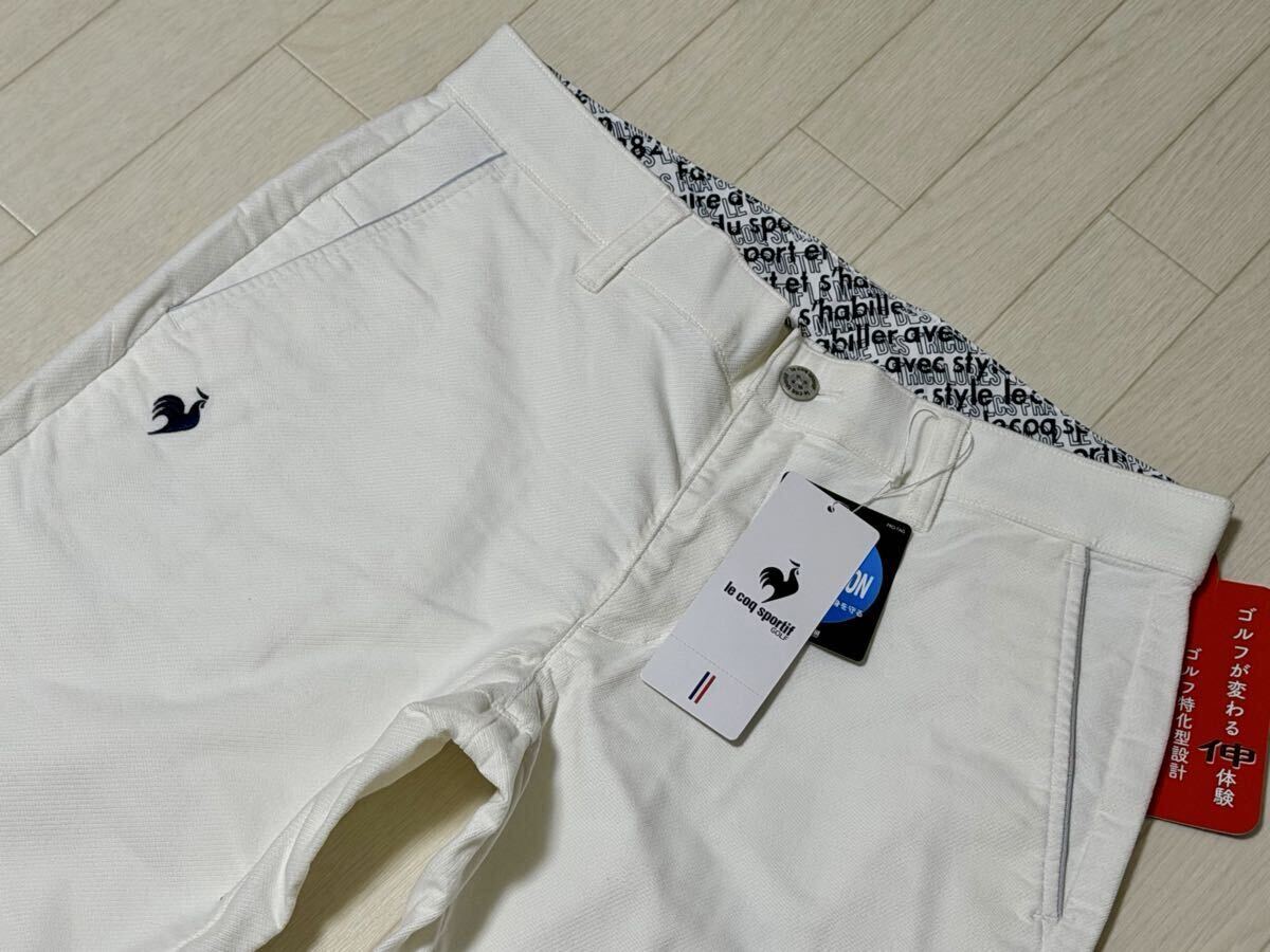 新品◆ルコック ゴルフ le coq sportif GOLF ストレッチフォーサー 表起毛 保温 ストレッチ コーデュロイパンツ/秋冬/ホワイト/w82_画像3