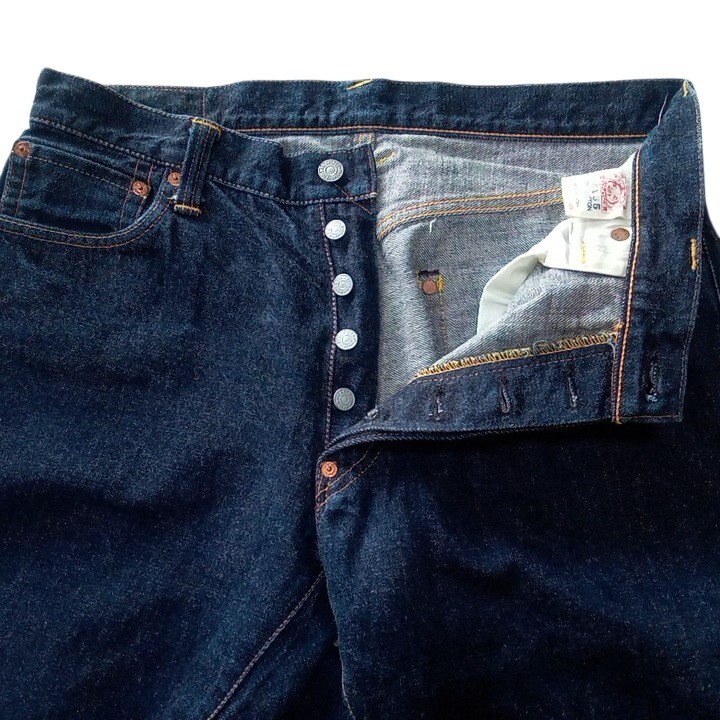 濃紺 W36 希少 エヴィス EVISU NO.1 SPECIAL Lot2000 大黒 カモメ ペイント ピンク セルビッチ エビス ジーンズ スペシャル _画像4