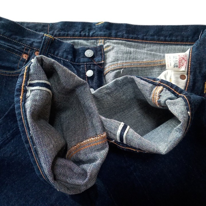 濃紺 W36 希少 エヴィス EVISU NO.1 SPECIAL Lot2000 大黒 カモメ ペイント ピンク セルビッチ エビス ジーンズ スペシャル _画像5