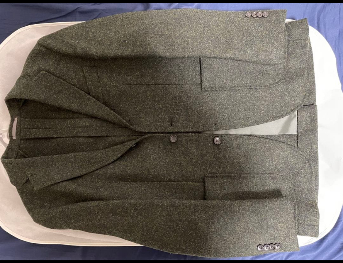 URBAN RESEARCH DOORS 深緑のウール100% ジャケット_画像1