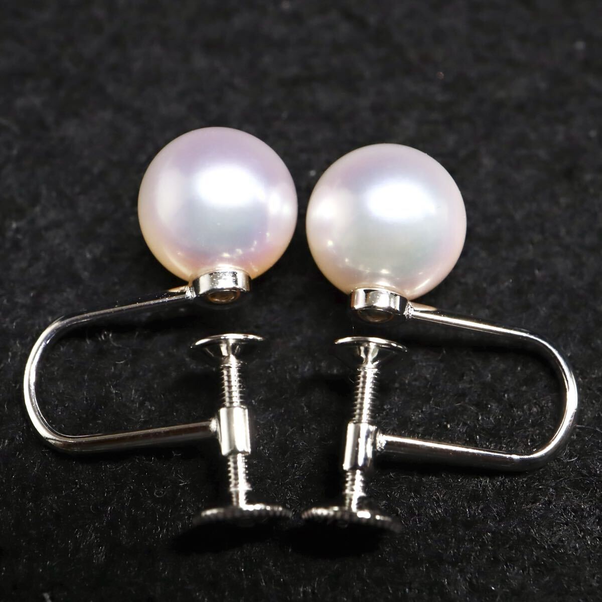 K18/K14!!【MIKIMOTO(ミキモト)】テリ抜群!!約7.5mm珠【セット売り】◆アコヤ本真珠ネックレス&イヤリング◆N 約39.2g パール FA1/FA2 W606_画像5