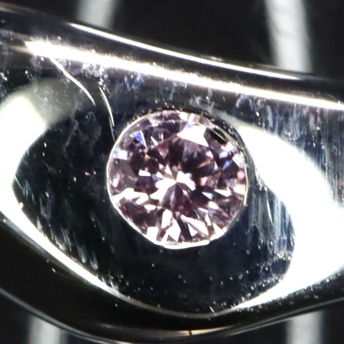 Pt900!!0.099ct!!◆天然ダイヤモンドリング◆N 約7.2g 約10号 #10 diamond 指輪 ring ピンクダイヤモンド jewelry ジュエリー EE1/EE4 W597_画像4