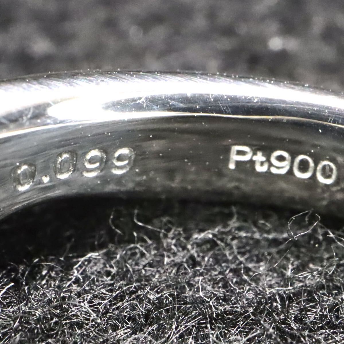 Pt900!!0.099ct!!◆天然ダイヤモンドリング◆N 約7.2g 約10号 #10 diamond 指輪 ring ピンクダイヤモンド jewelry ジュエリー EE1/EE4 W597_画像6