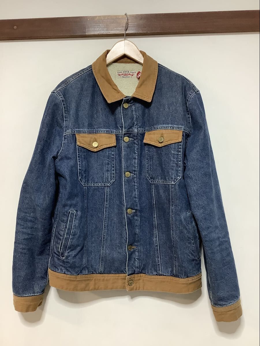 ぬ1715 ZARA DENIM ZARA MAN ザラ 裏ボア デニムジャケット L _画像1