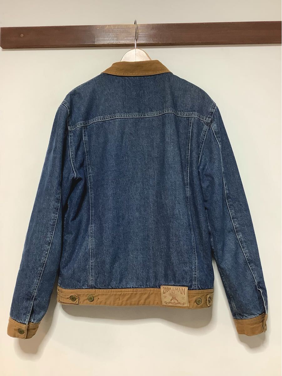 ぬ1715 ZARA DENIM ZARA MAN ザラ 裏ボア デニムジャケット L _画像2
