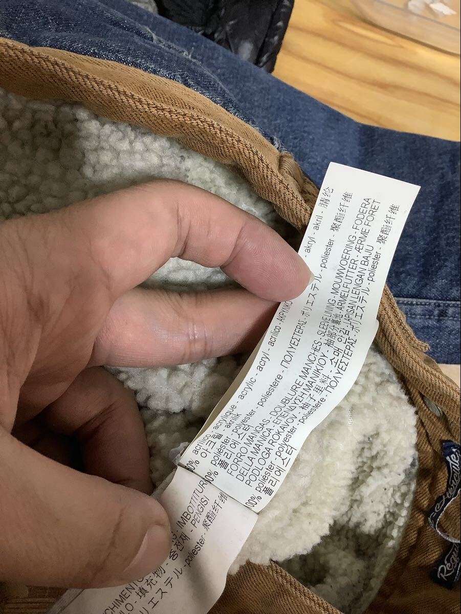 ぬ1715 ZARA DENIM ZARA MAN ザラ 裏ボア デニムジャケット L _画像6