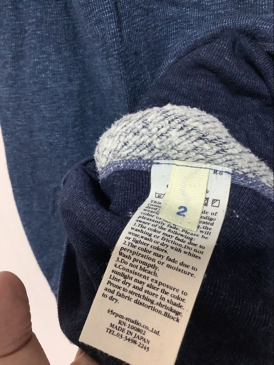 nu1757 45rpm индиго окраска тренировочный кардиган f-tedo обратная сторона ворсистый 2 тренировочный жакет 