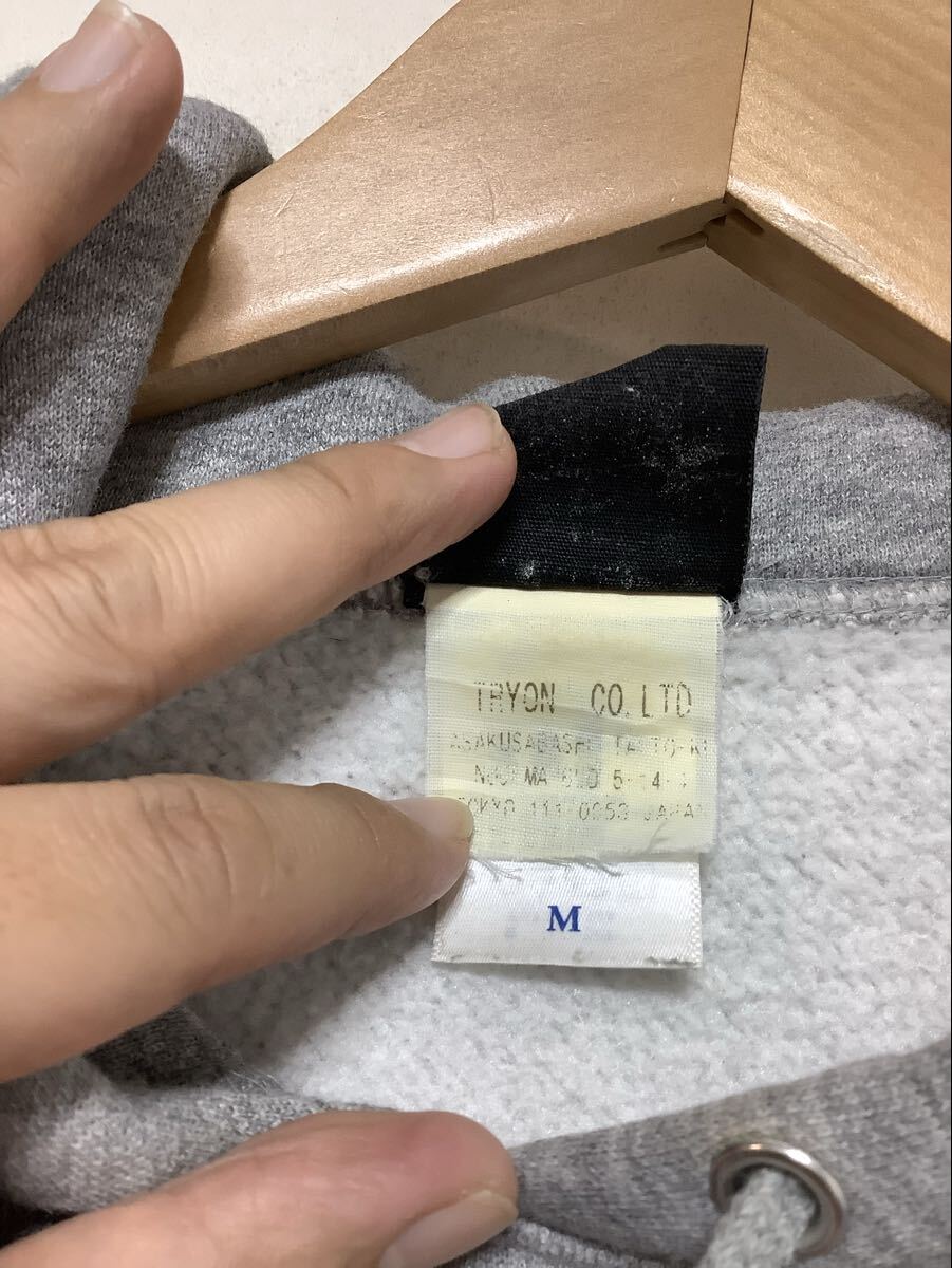 ぬ1769 THRASHER スラッシャー Hoodie フーディ スウェットパーカー M グレー 裏起毛 ファイヤーパターン _画像5