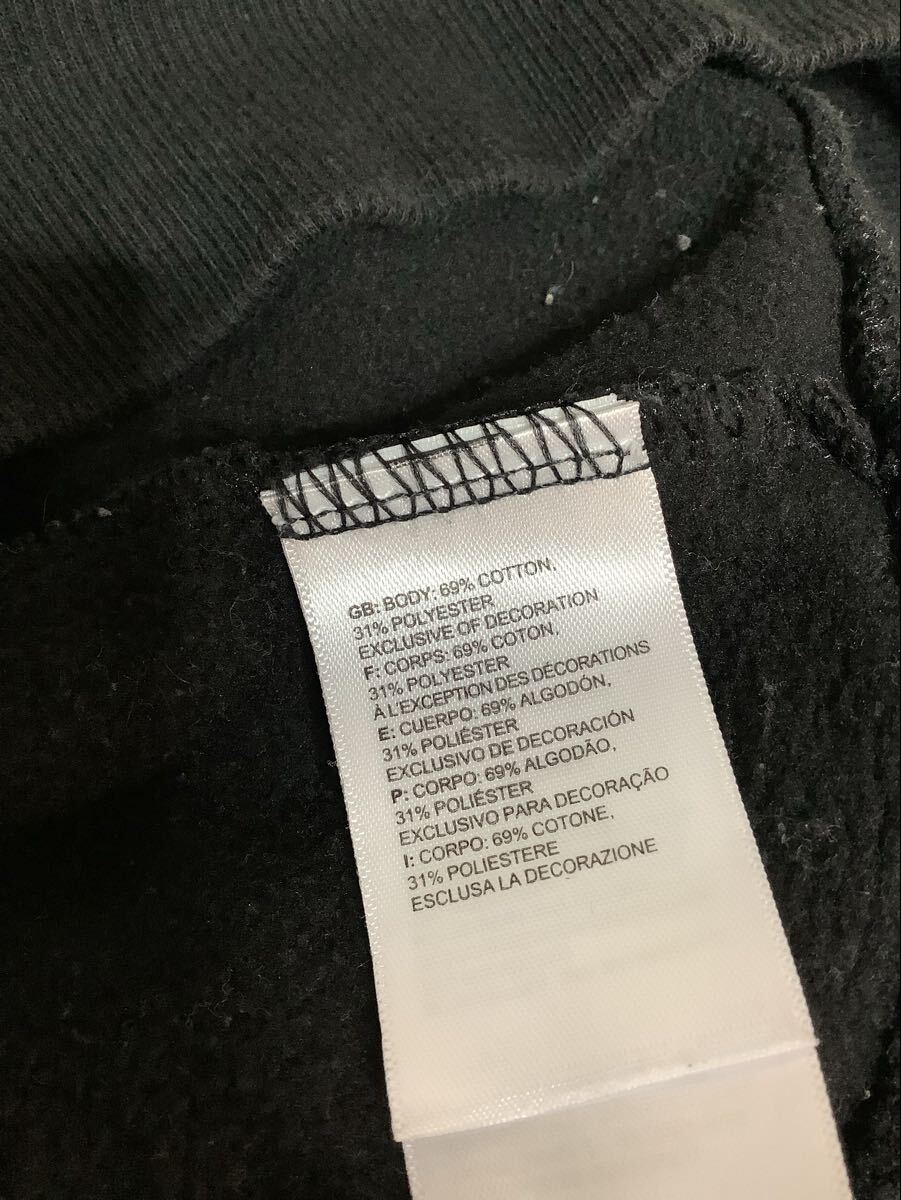 の1741 THE NORTH FACE ノースフェイス ビッグロゴプリント Hoodie フーディー スウェットパーカー M ブラック 裏起毛 プルオーバー_画像4