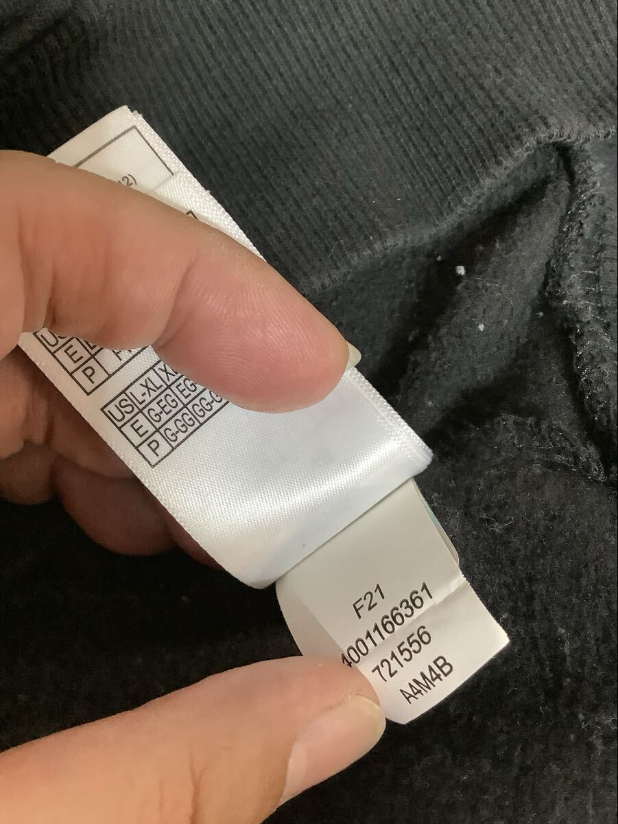 の1741 THE NORTH FACE ノースフェイス ビッグロゴプリント Hoodie フーディー スウェットパーカー M ブラック 裏起毛 プルオーバー_画像6