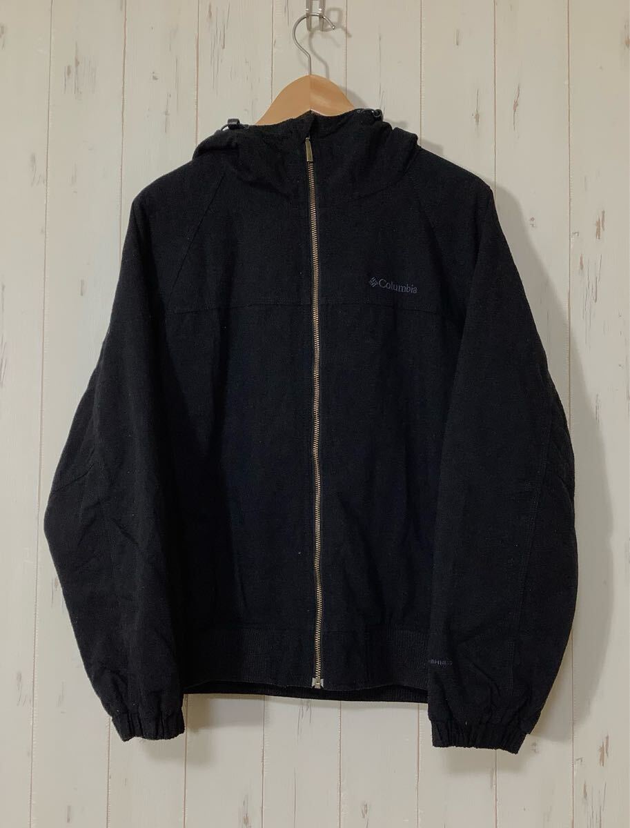 な1769 Columbia コロンビア ウィルクスポイントジャケット ナイロンジャケット S ブラック ロゴ刺繍 OMNI-SHIELD_画像1