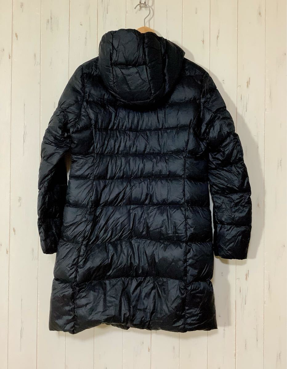 ひ1764 UNIQLO ユニクロ ウルトラライトダウン フーデットコート L レディース ブラック軽量ダウン_画像2
