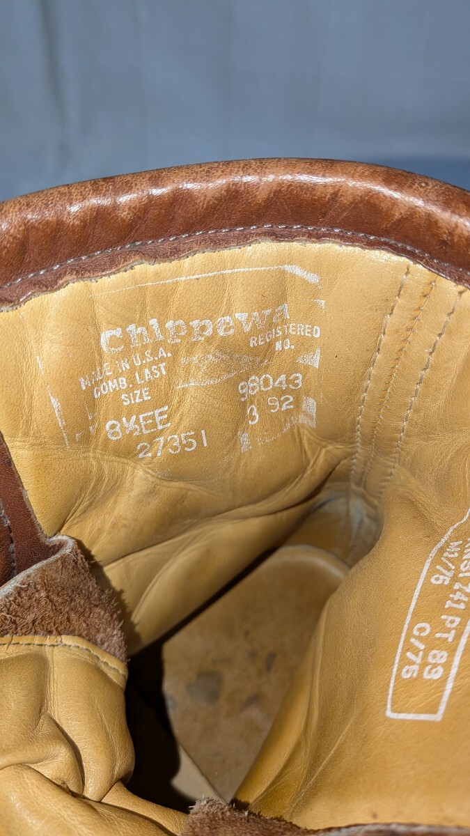チペワ ブーツ 8 1/2 EE 90年代 98043/27351_画像6