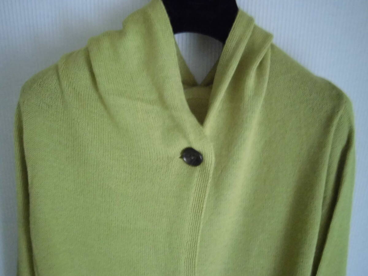 新品タグ付★アルパカ100%★フードカーディガン(L~_画像2