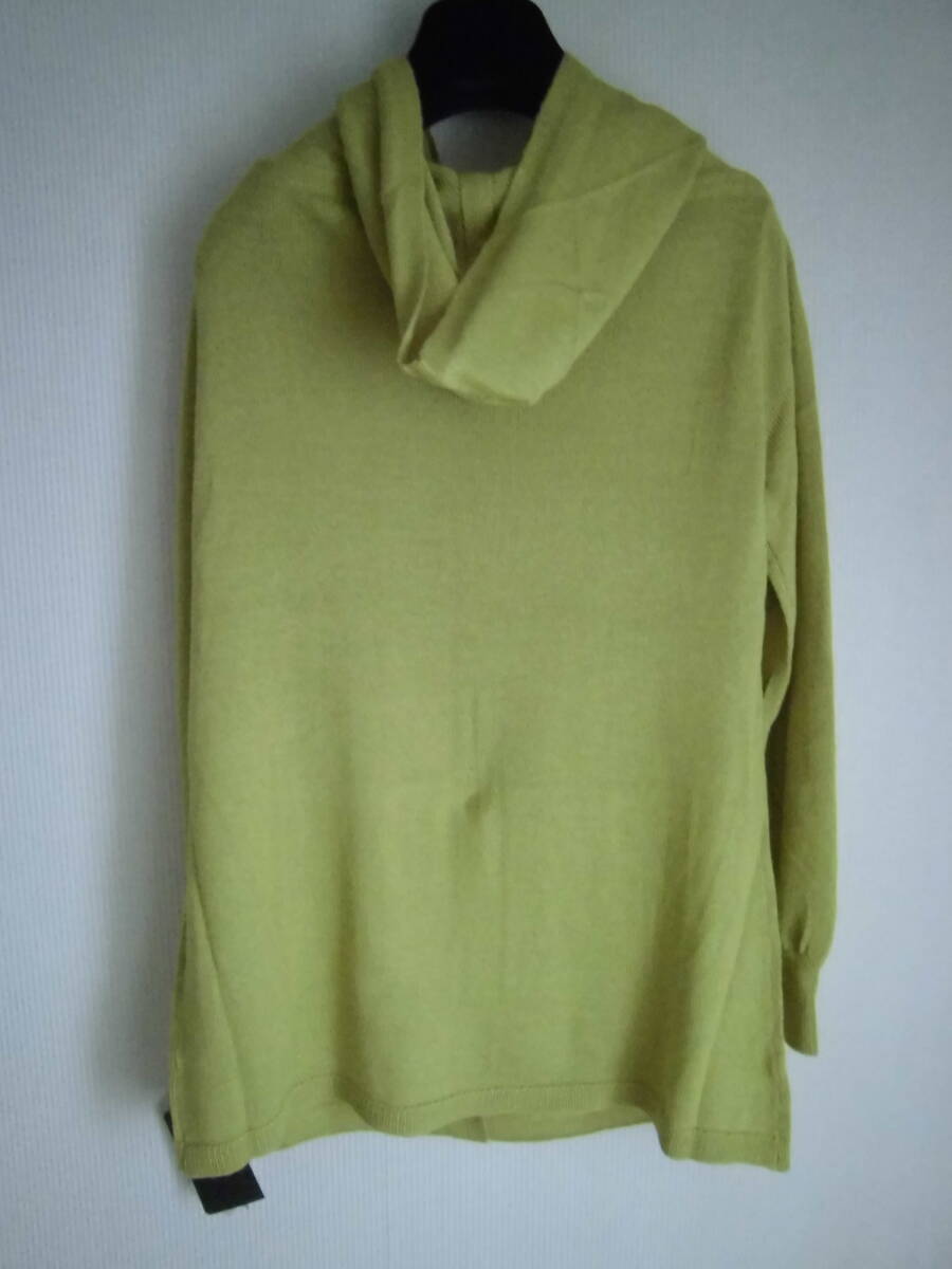 新品タグ付★アルパカ100%★フードカーディガン(L~_画像4