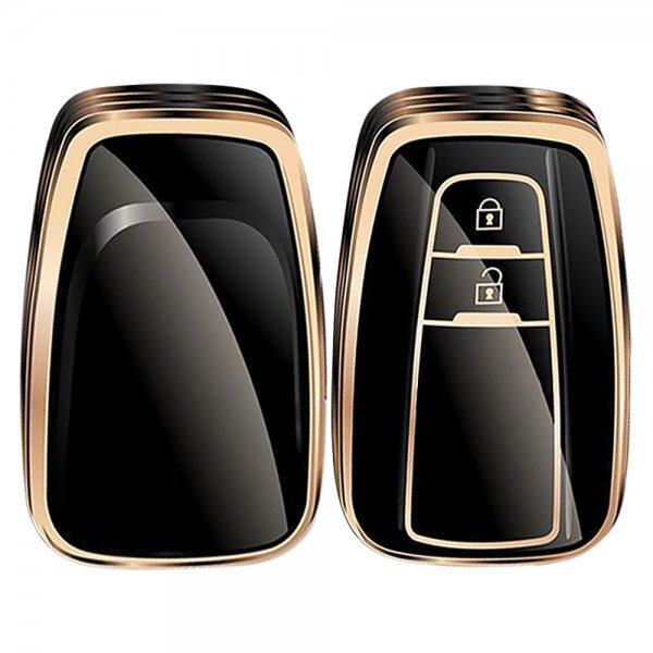 トヨタ TOYOTA C-HR プリウス 50系 カローラ RAV4 50系 カムリ70系 ランドクルーザー プラド 150 クラウン 220系 キーケース 黒 ２ボタン_画像1