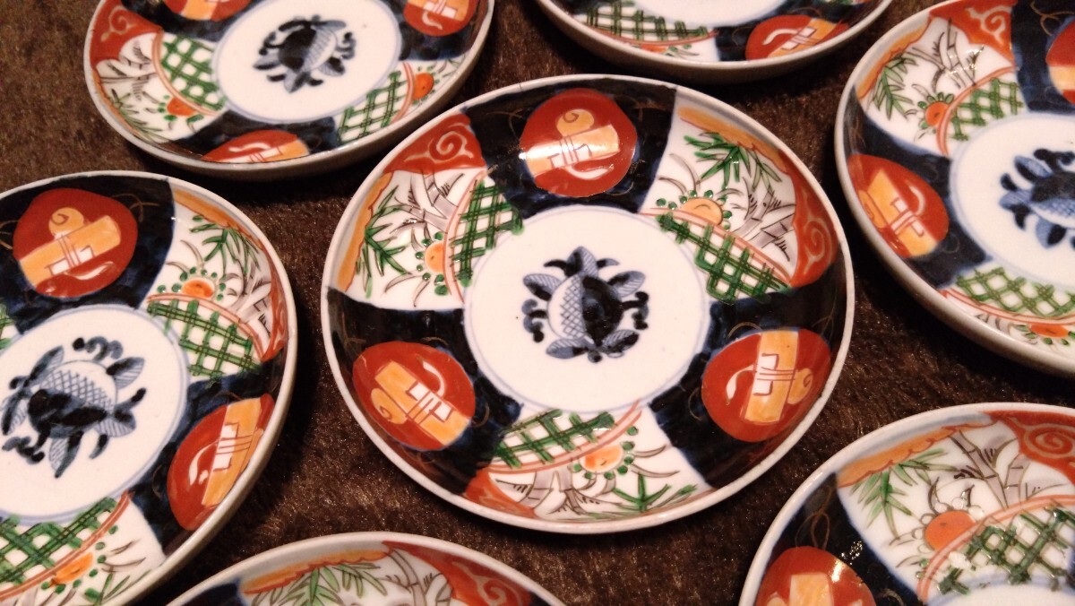 старый Imari Imari большой . храм Imari цветная роспись фарфор с золотой росписью бобы тарелка кондитерские изделия тарелка 7 покупатель