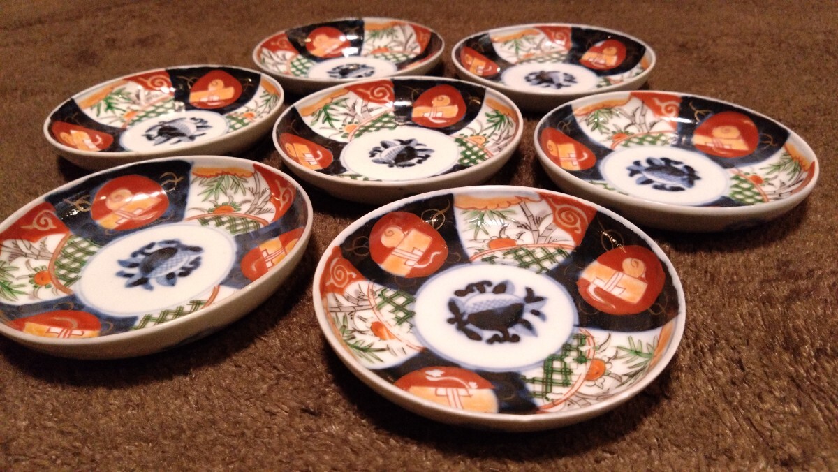 старый Imari Imari большой . храм Imari цветная роспись фарфор с золотой росписью бобы тарелка кондитерские изделия тарелка 7 покупатель