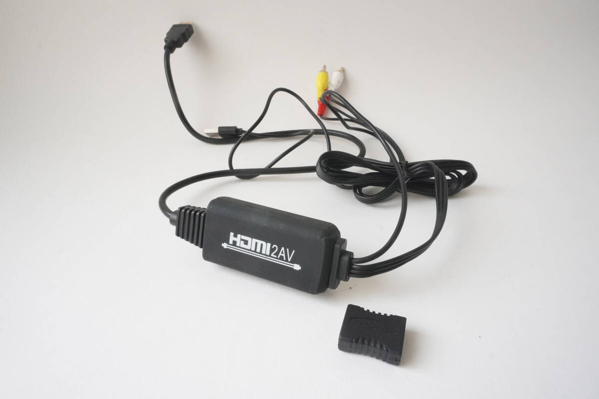 HDMI to AV コンバーター ケーブル RCA変換 HDMI2AV USB給電タイプ 変換アダプタ付属_画像4