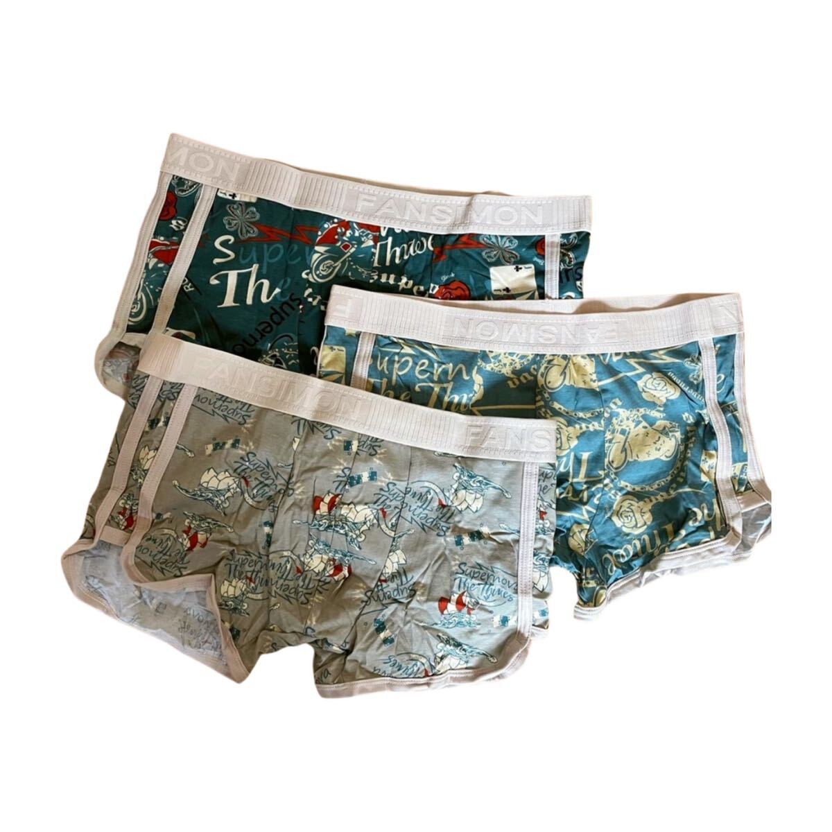 【訳あり】メンズ ボクサーパンツ 3枚セット インナー 伸縮 吸汗速乾 Mサイズ相当 おしゃれ_画像7