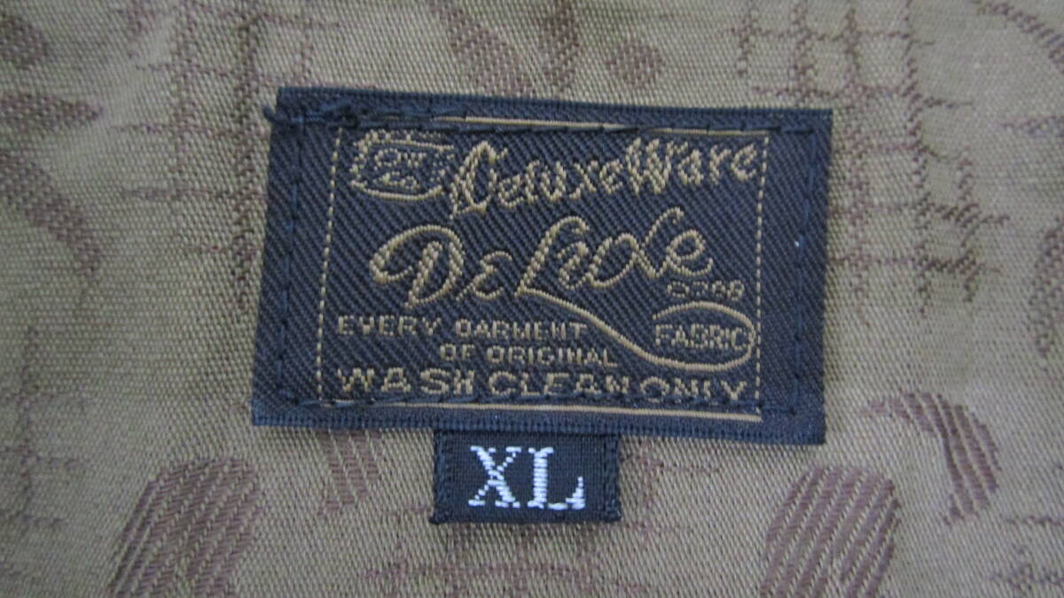 美品　デラックスウエア★40ｓレザーシャツ　ブラック　サイズＸＬ★_画像2